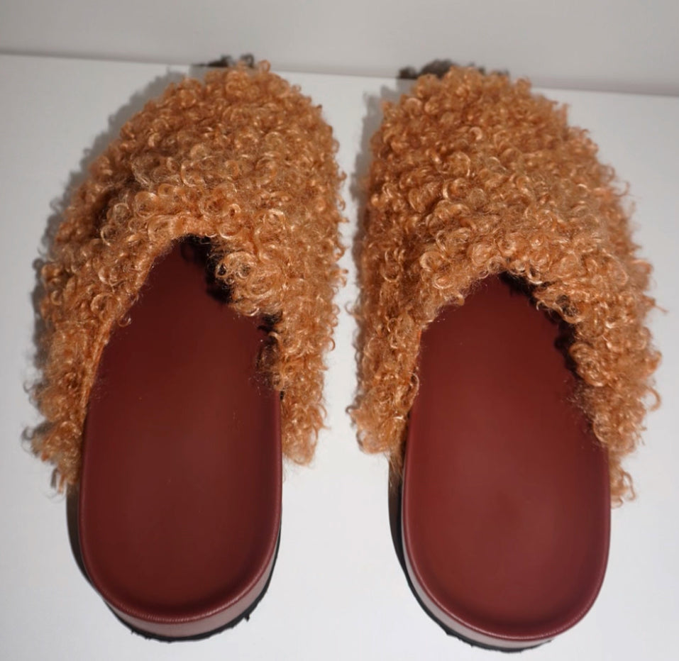 Camel Fur Clogs