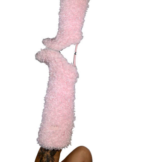 Pinky Fur Boots