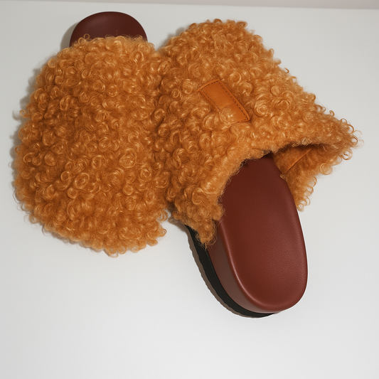 Camel Fur Clogs